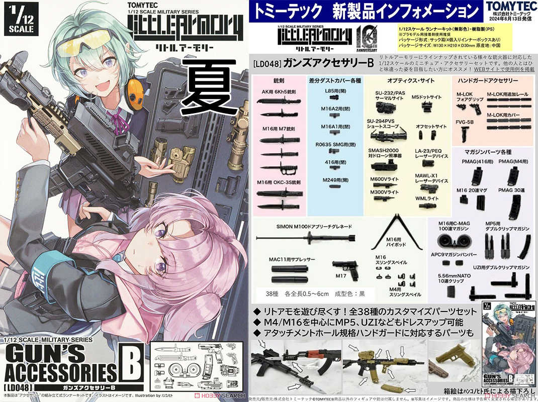 《夏本舖》日版 TOMYTEC FIGMA LD048 槍機零件組B 迷你武裝 組裝 模型 LittleArmory
