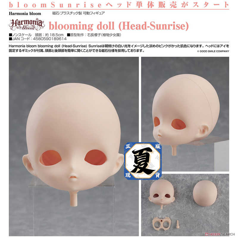《夏本舖》代理 GSC Harmonia bloom blooming doll Head Sunrise 頭部零件