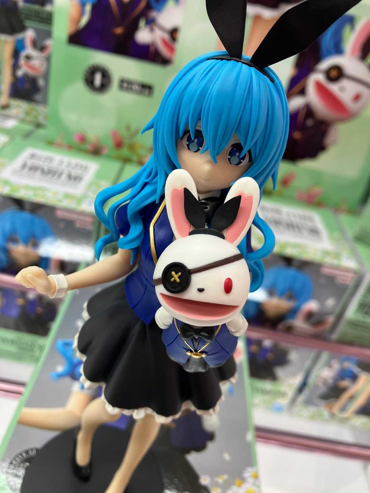 《夏本舖》代理 BANPRESTO G\u0026G 約會大作戰 氷芽川四糸乃 兔子 手偶 四糸奈 兔耳 溫柔 小天使 藍色 景品