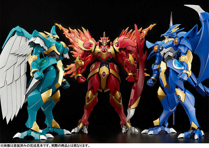 《夏本舖》代理 GSC MODEROID 魔法騎士雷阿斯 傳說三魔神套組 火神 海神 空神 組裝 模型 零件 關節 可動