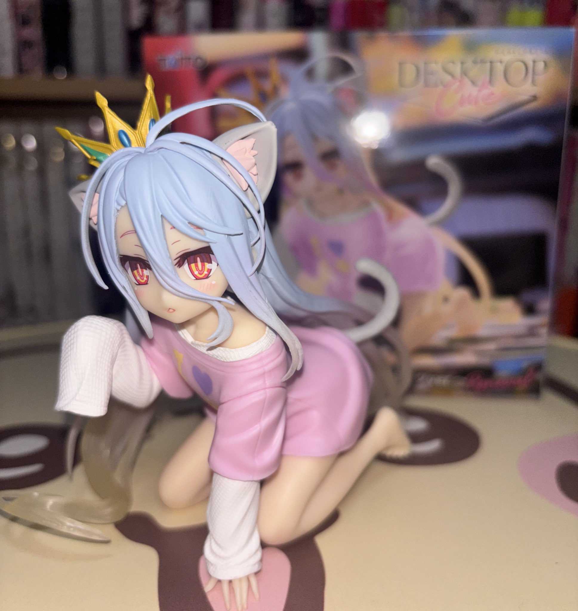 《夏本舖》代理 TAiTO Desktop Cute 遊戲人生 白 貓耳衫 Renewal 新裝版 高約13cm 景品