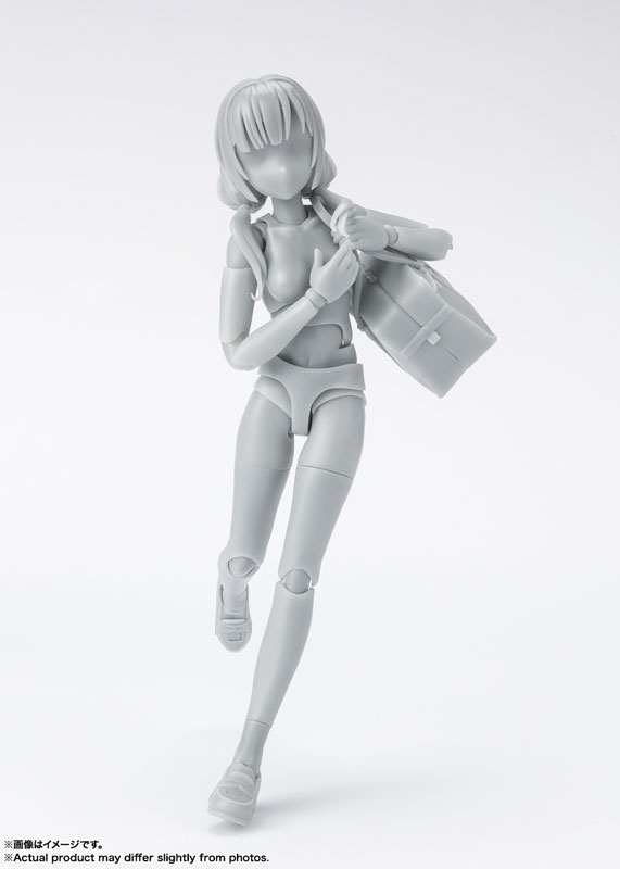 《夏本舖》代理 BANDAI S.H.Figuarts 素體醬 學校生活 DX版 灰色 女性 套裝 模型 可動 SHF