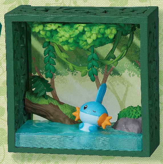 《夏本舖》日版 RE-MENT 寶可夢相框 深綠之森 妙蛙種子 水躍魚 皮卡丘 電飛鼠 睡睡菇 狙射樹梟 盒玩 中盒6入