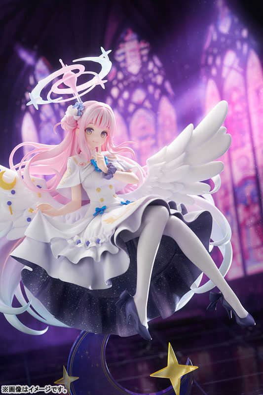 《夏本舖》代理 GSC 蔚藍檔案 Blue Archive 彌香 星之呼喚 月亮 光環 白絲 翅膀 高約27cm 1/7