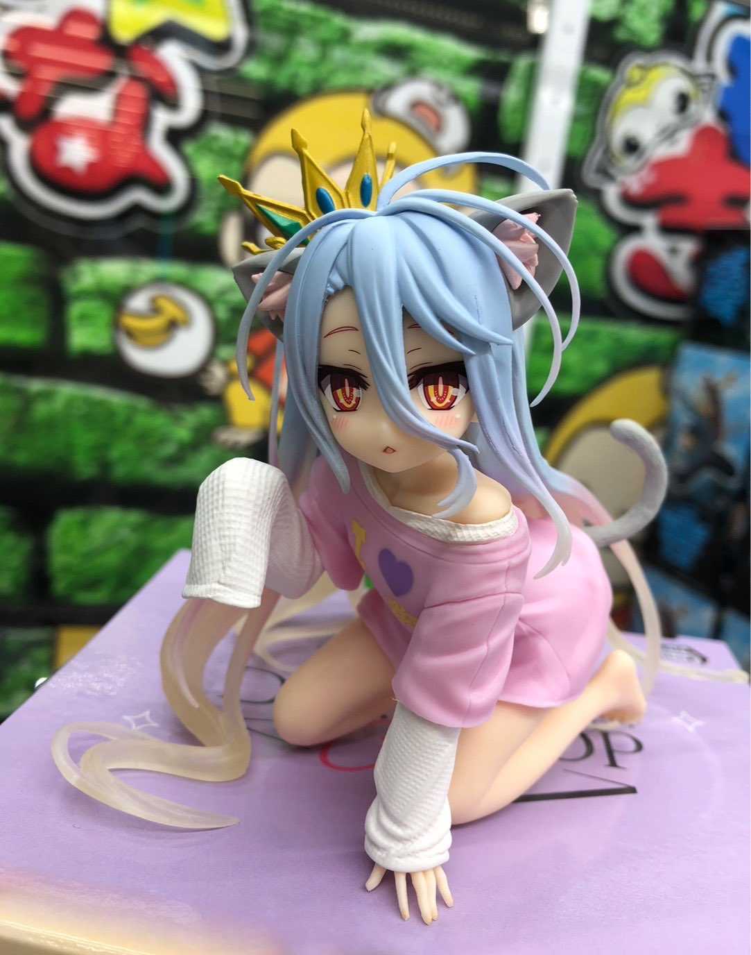 《夏本舖》代理 TAiTO Desktop Cute 遊戲人生 白 貓耳衫 Renewal 新裝版 高約13cm 景品