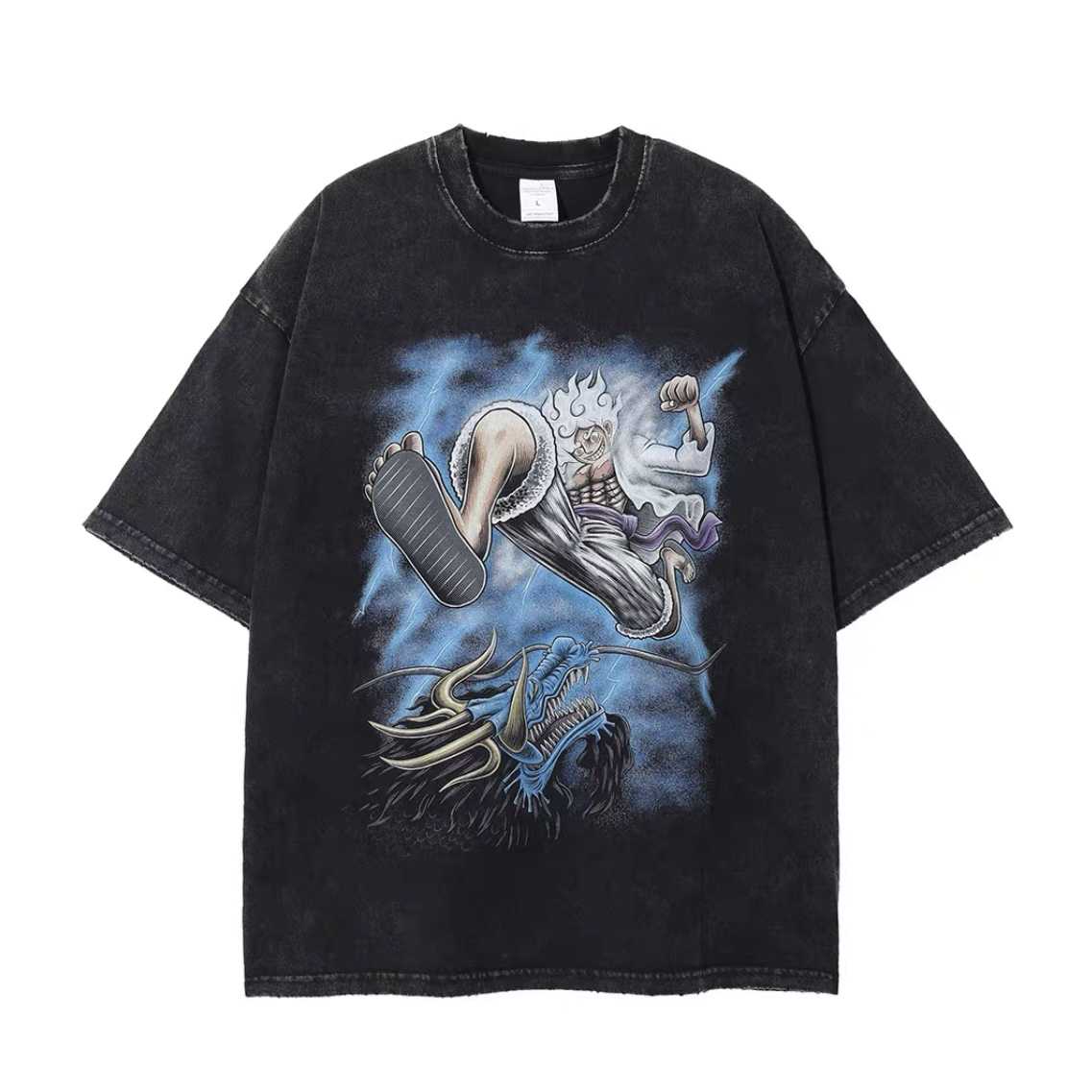 【萊笙流行國】水洗T恤 航海王 海賊王 尼卡 魯夫 路飛 動漫印花 男女可穿 短袖