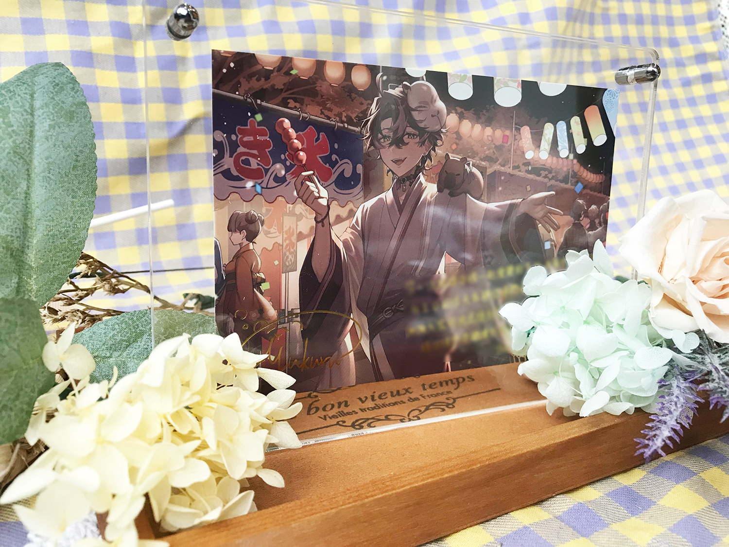 燙金明信片附壓克力相框