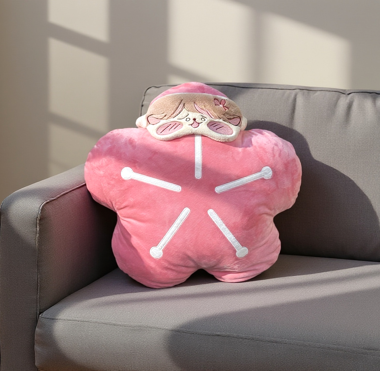 梅花坐墊及眼罩 (2)