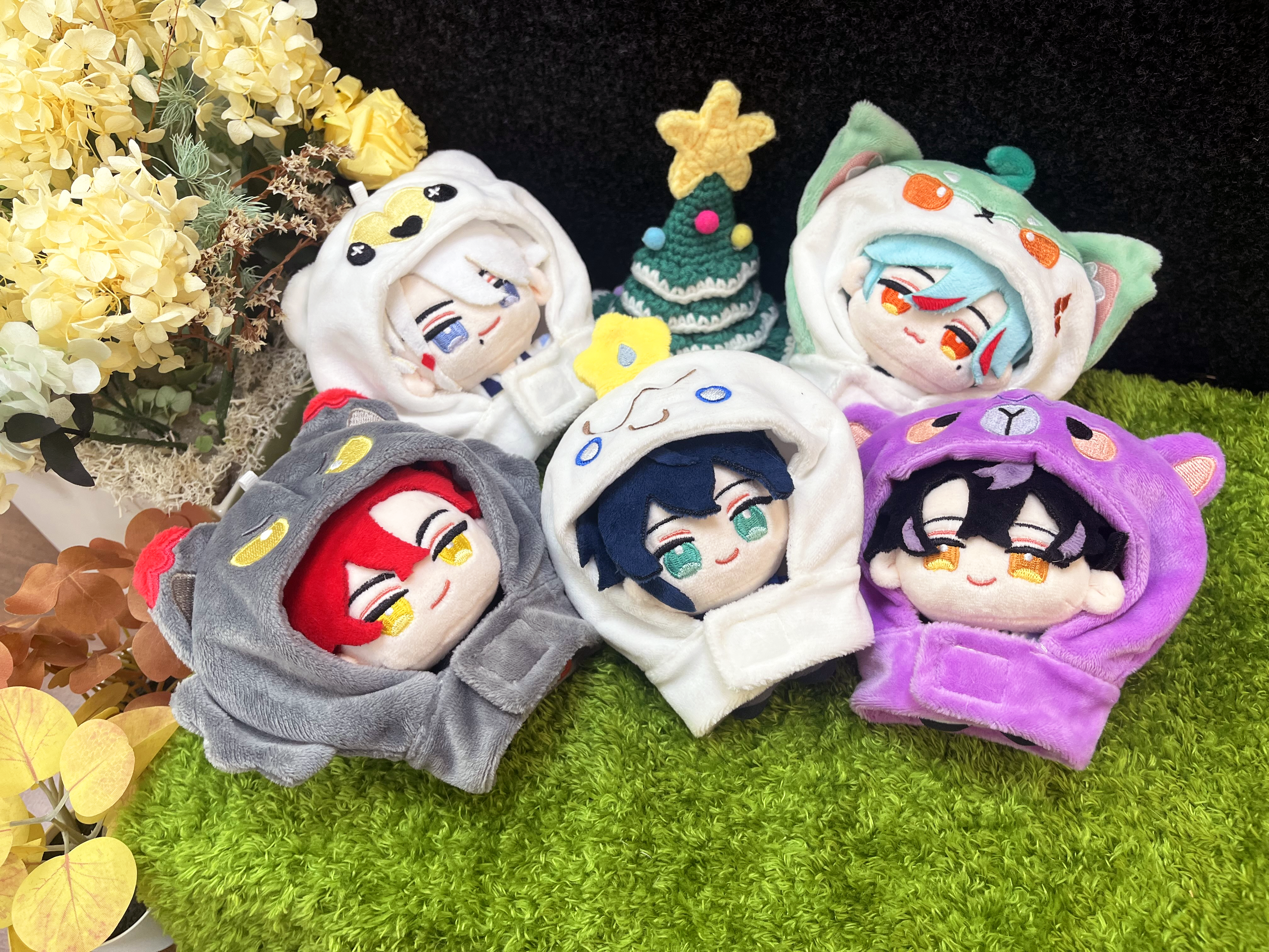 五人毛絨娃娃+手燈套