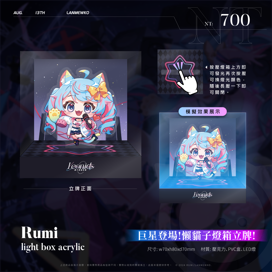 巨星登場!懶貓子燈箱立牌!