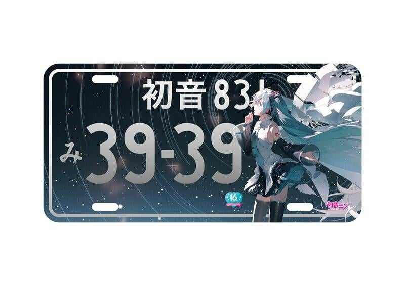 ■預購■『Animate』通販｜VOCALOID｜MIKU｜初音未來｜初音ミク16th 生日快樂 ver. 鋁製車牌。