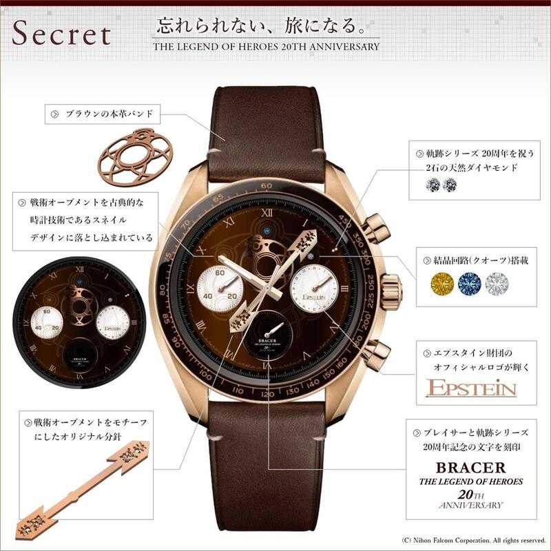 英雄伝説 軌跡シリーズ20周年記念 空の軌跡 ブレイサークロノグラフ腕時計 英雄伝説 軌跡シリーズ20周年記念 空の軌跡 ブレイサークロノグラフ