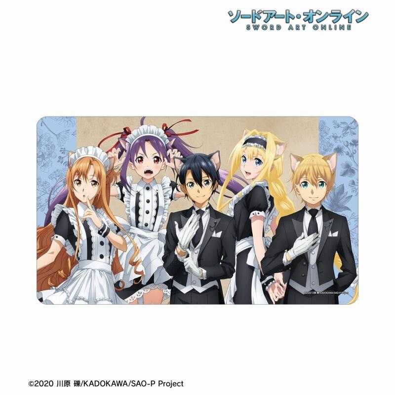 ■預購■『Animate』通販｜刀劍神域「亞絲娜&桐人&尤吉歐&愛麗絲&有紀」貓耳執事・女僕 ver.桌墊。[0628]