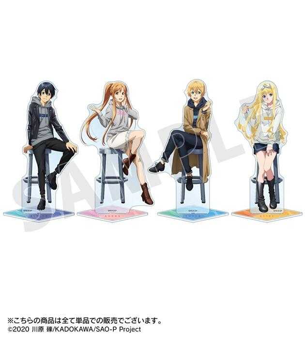 ■預購■『Animate』通販｜刀劍神域 Space A la mode『桐人&亞絲娜&尤吉歐&愛麗絲』壓克力立牌。