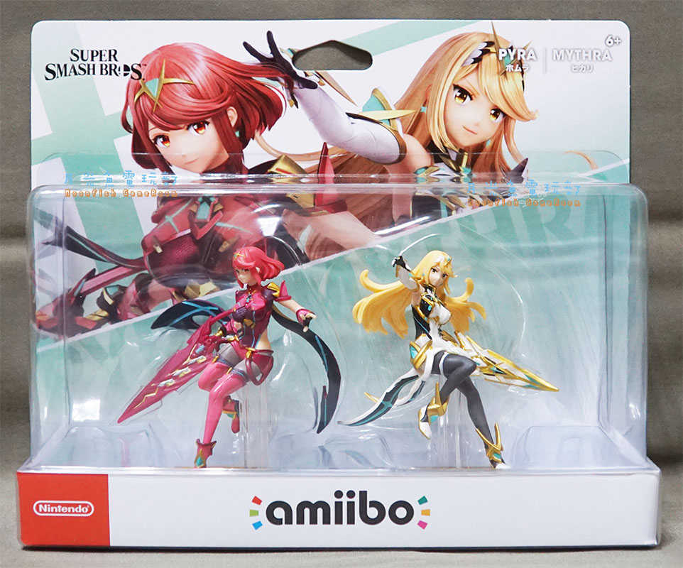 【月光魚】全新現貨 amiibo PYRA \u0026 MYTHRA 焰 \u0026 光 任天堂明星大亂鬥 異度神劍 2 異域神劍 NS