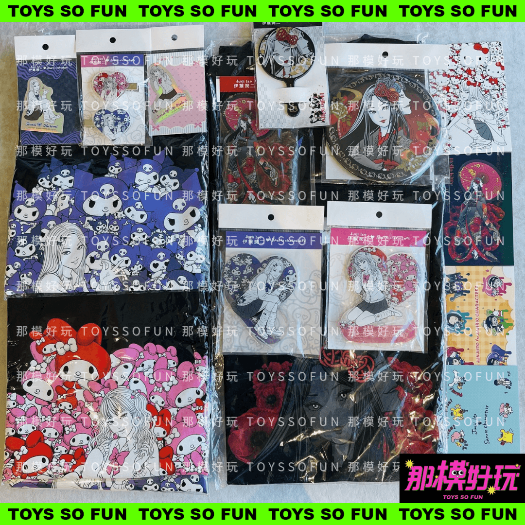[那模好玩]  現貨在台 東京快閃店 伊藤潤二 三麗鷗 富江 美樂蒂 酷洛米 服飾 鏡子 髮夾 徽章 立牌 禮物 周邊