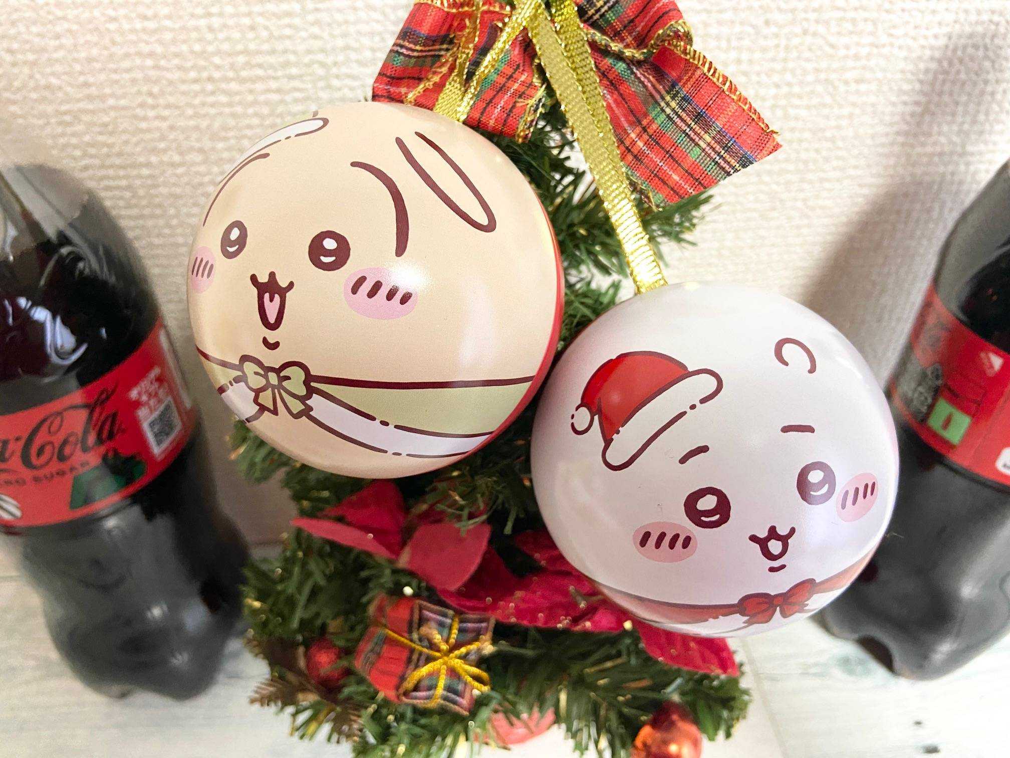 [那模好玩]  現貨 日本限定 吉伊卡哇 可口可樂 聖誕球 內附貼紙  小八貓  小桃 栗子饅頭 烏薩奇 吊飾