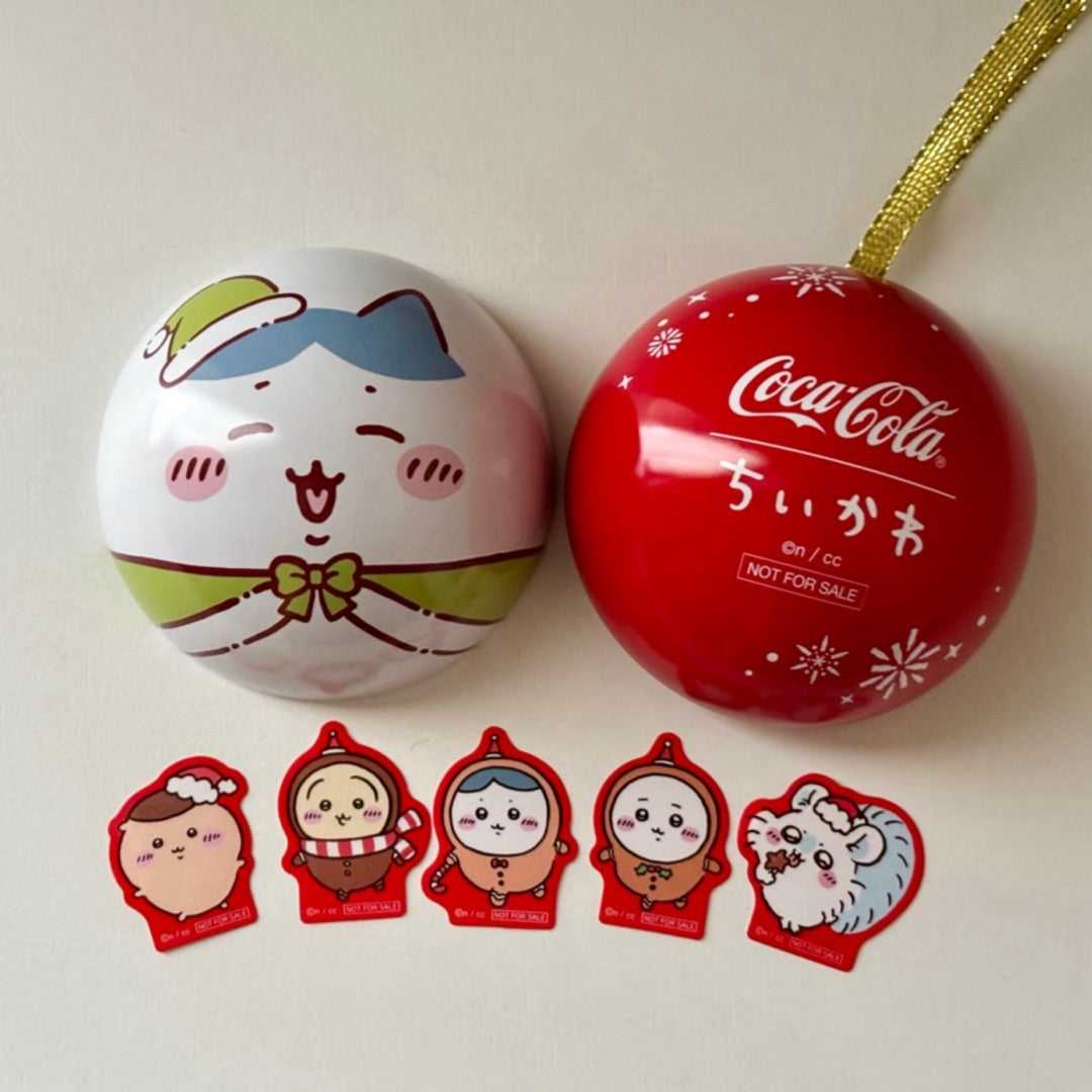 [那模好玩]  現貨 日本限定 吉伊卡哇 可口可樂 聖誕球 內附貼紙  小八貓  小桃 栗子饅頭 烏薩奇 吊飾