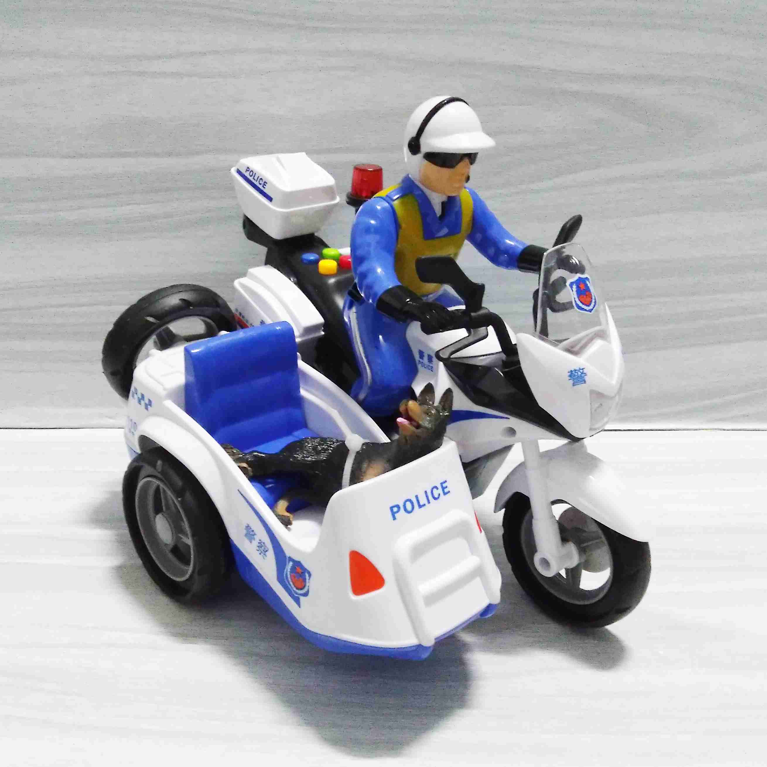 (現貨)兒童慣性會講故事警察三輪摩托車  警察摩托車  男女孩玩具
