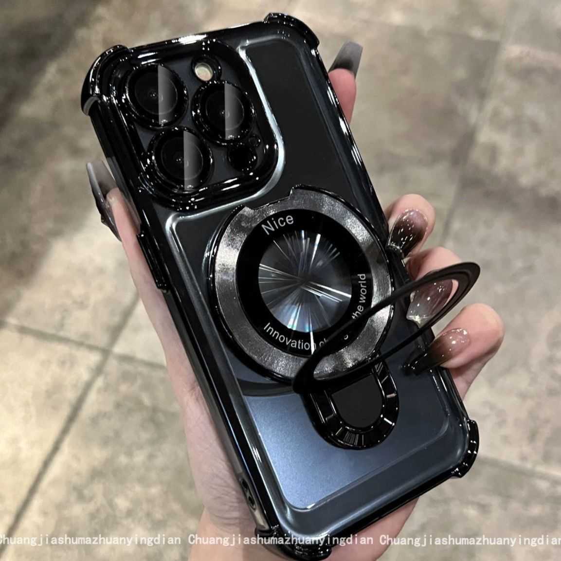 【現貨】適用iphone15 pro 氣囊支架磁吸太空殼蘋果 保護套