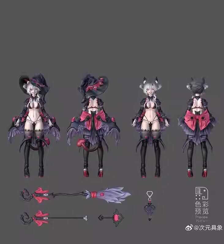 【怨念事務所】預約商品 9月(免訂金) 次元具象 見習魔女 星川貓貓 1/12 黑髮版 0615