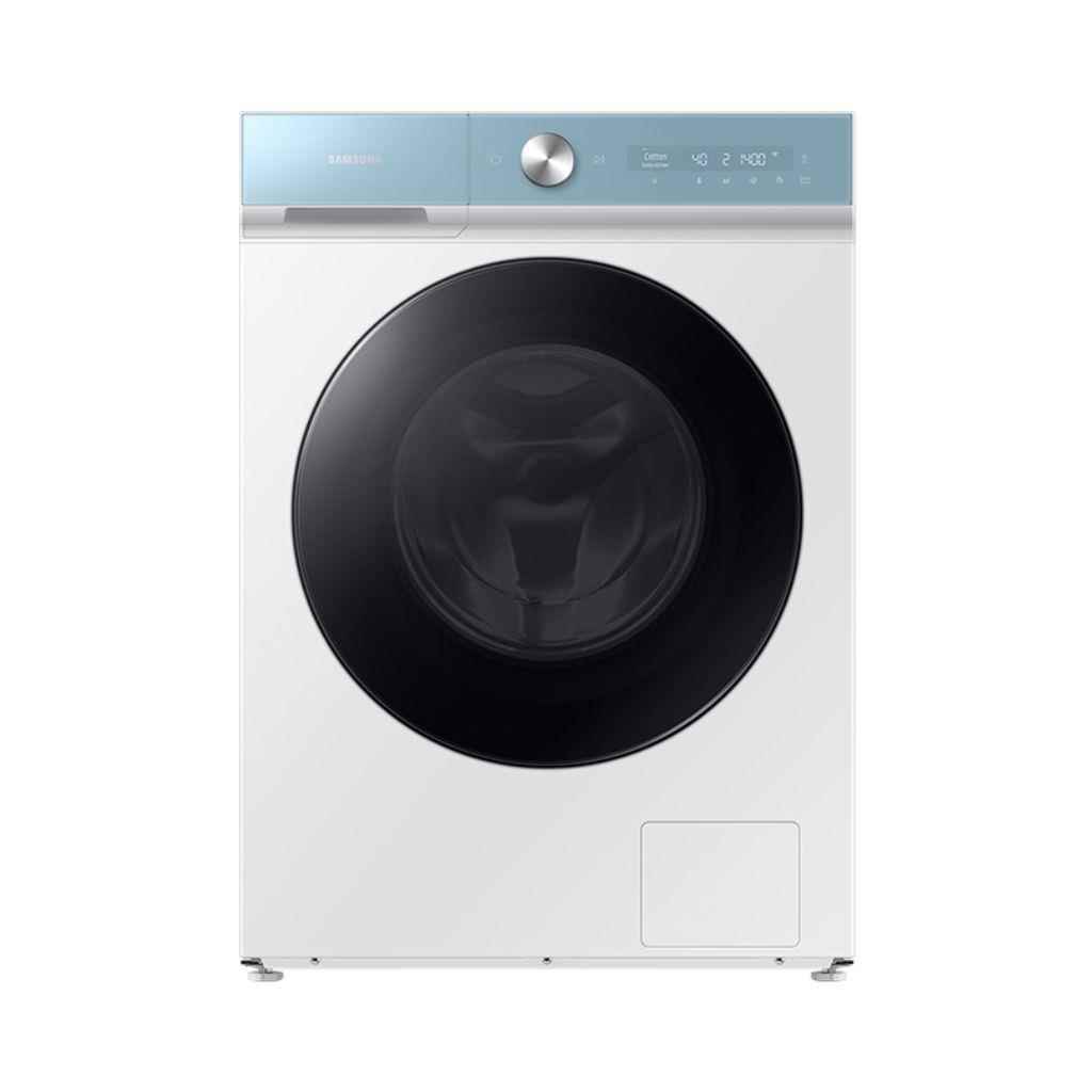 【SAMSUNG 三星】12kg BESPOKE系列 蒸洗脫 AI 智慧滾筒洗衣機 (天空藍 + 冰原白) WW12B