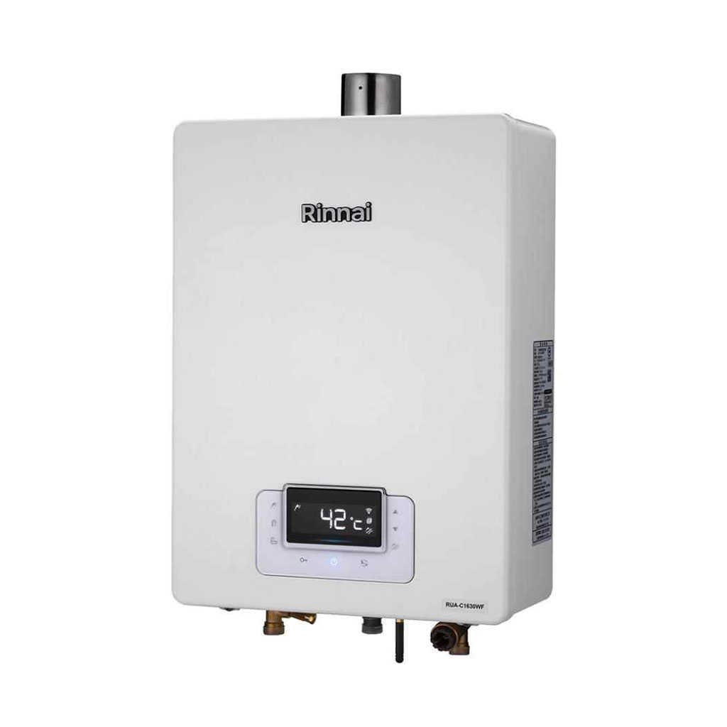 【Rinnai 林內】16L 屋內型 精準恆溫 強制排氣式熱水器 RUA-C1630WF(含基本安裝)