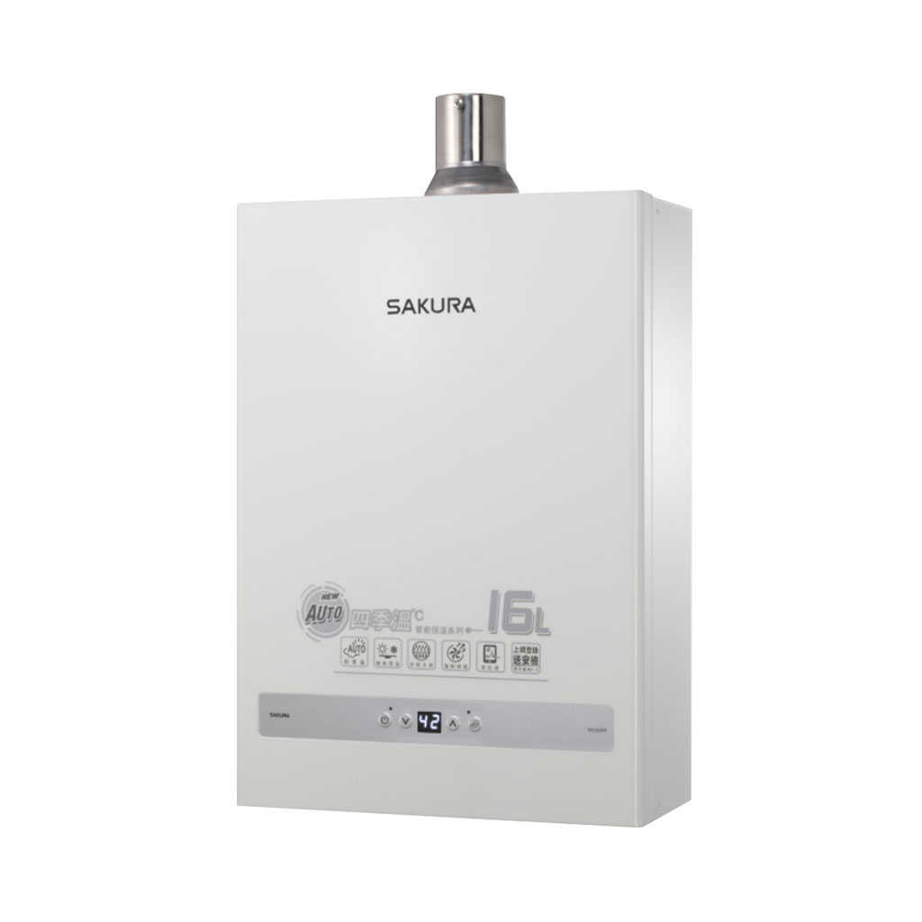 【SAKURA櫻花】16L 四季溫智能恆溫熱水器 DH1637F(含基本安裝)