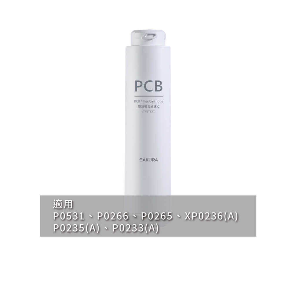 【SAKURA櫻花】專用雙效複合式濾心 F0162(無安裝)