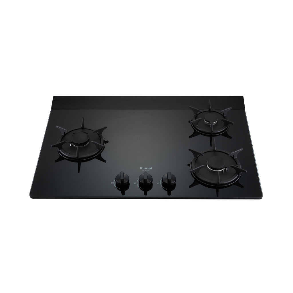 【林內】 檯面式彩焱玻璃三口爐(黑玻)(左單口) RB-L3710G-BL(含基本安裝)