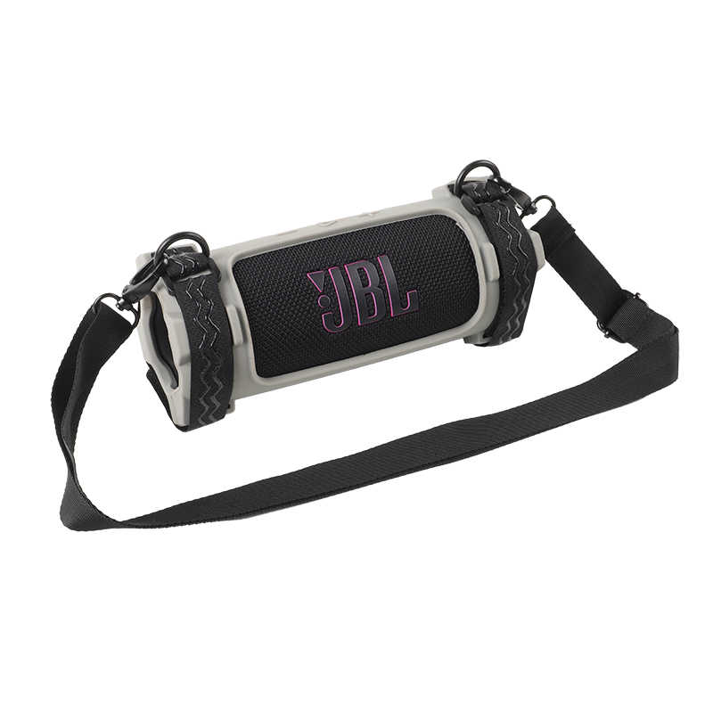 Godimento 適用JBL Flip7 萬花筒藍牙音響 喇叭矽膠保護套｜防摔軟殼+便攜收納包｜附自行車綁帶固定支架