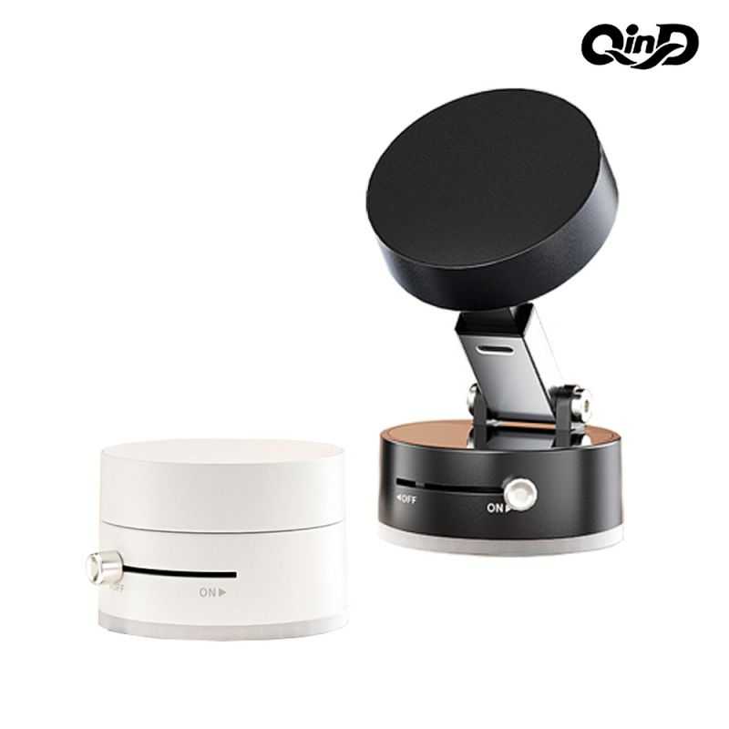 QinD A2 真空吸盤磁吸支架 手機架 磁吸式支架 可折疊 穩定站立 真空吸附穩固