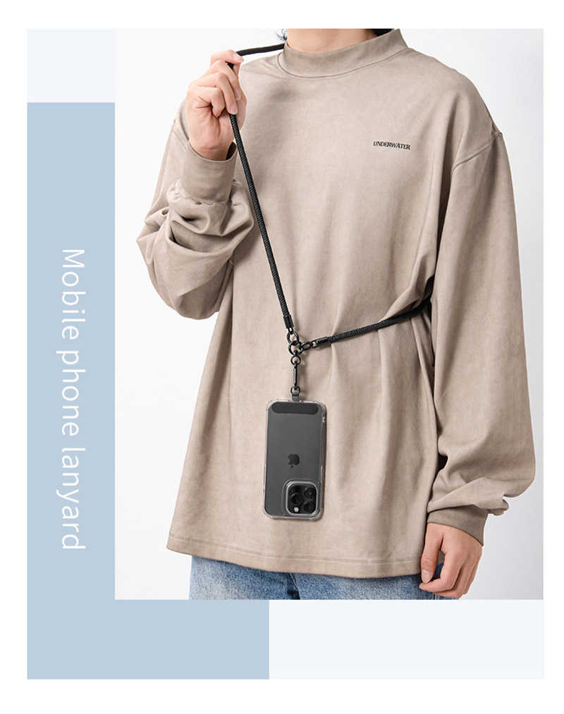 LEEU DESIGN 多功能斜背掛繩(120cm) 可調長度斜背掛繩 隨身手機掛繩 防丟失手機掛繩 手機防摔掛繩