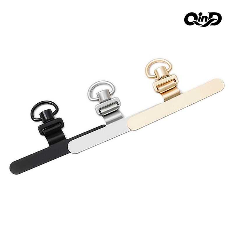 QinD 手機專用360度旋轉金屬掛繩片(搭配 USB Type-C 防塵塞) 掛繩掛片 掛繩卡片 吊繩掛片 手機夾片