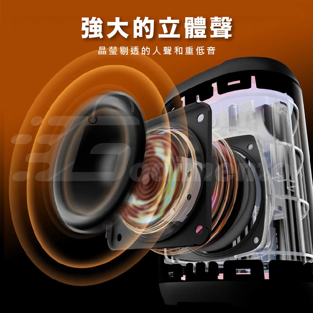 W-KING D110 15W 支援TWS串聯+免持通話 藍牙喇叭 重低音立體聲 RGB燈光秀戶外音響