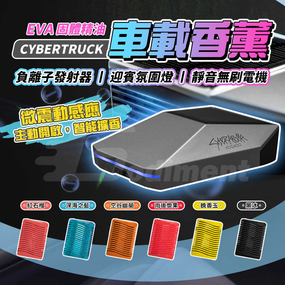 Godimento Cyber​​truck車載香薰機 Type-C快充擴香機 智慧淨化器 擴香香水擺件