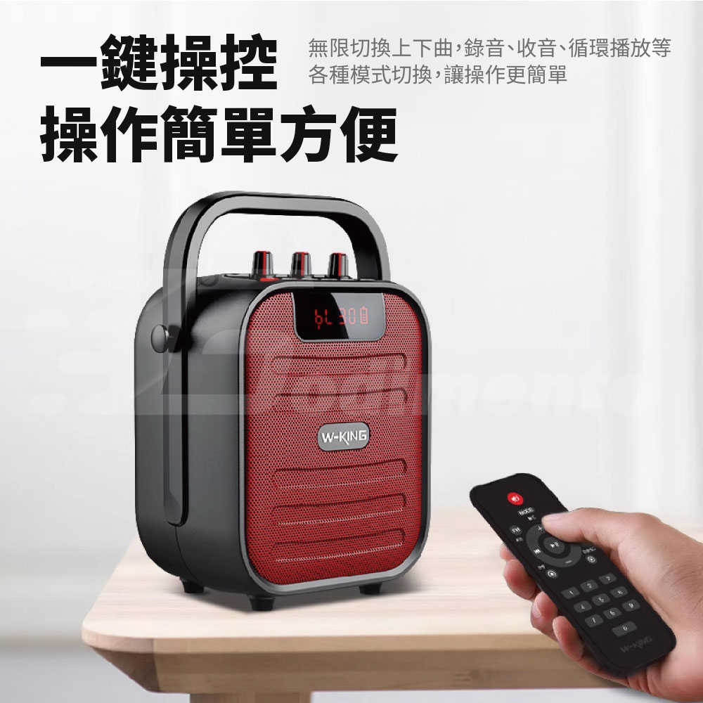 W-KING T5mini USB便攜式重低音藍牙喇叭 廣播電台手提音響 斜跨背帶藍牙音箱 低音音響