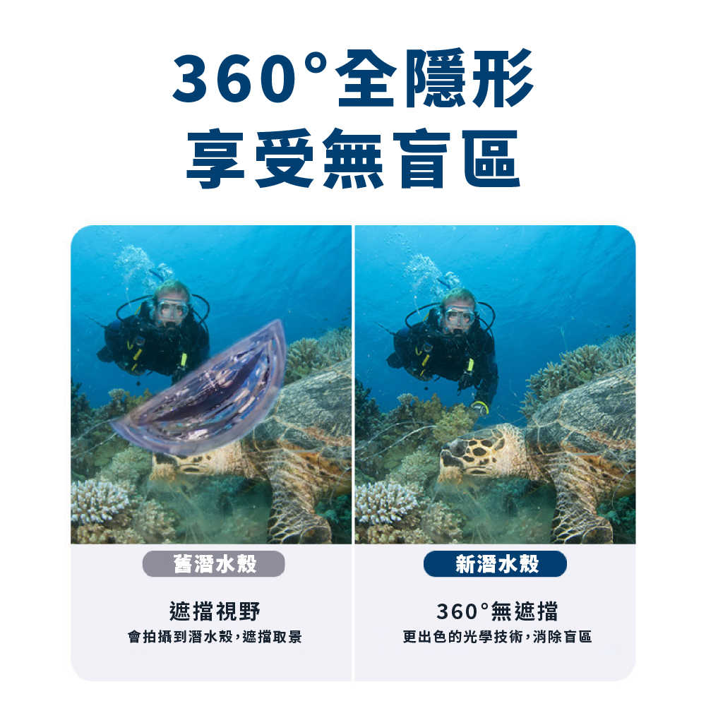 Insta360 X4 360度全隱形潛水殼 深度防水殼 保護殼 運動相機保護殼