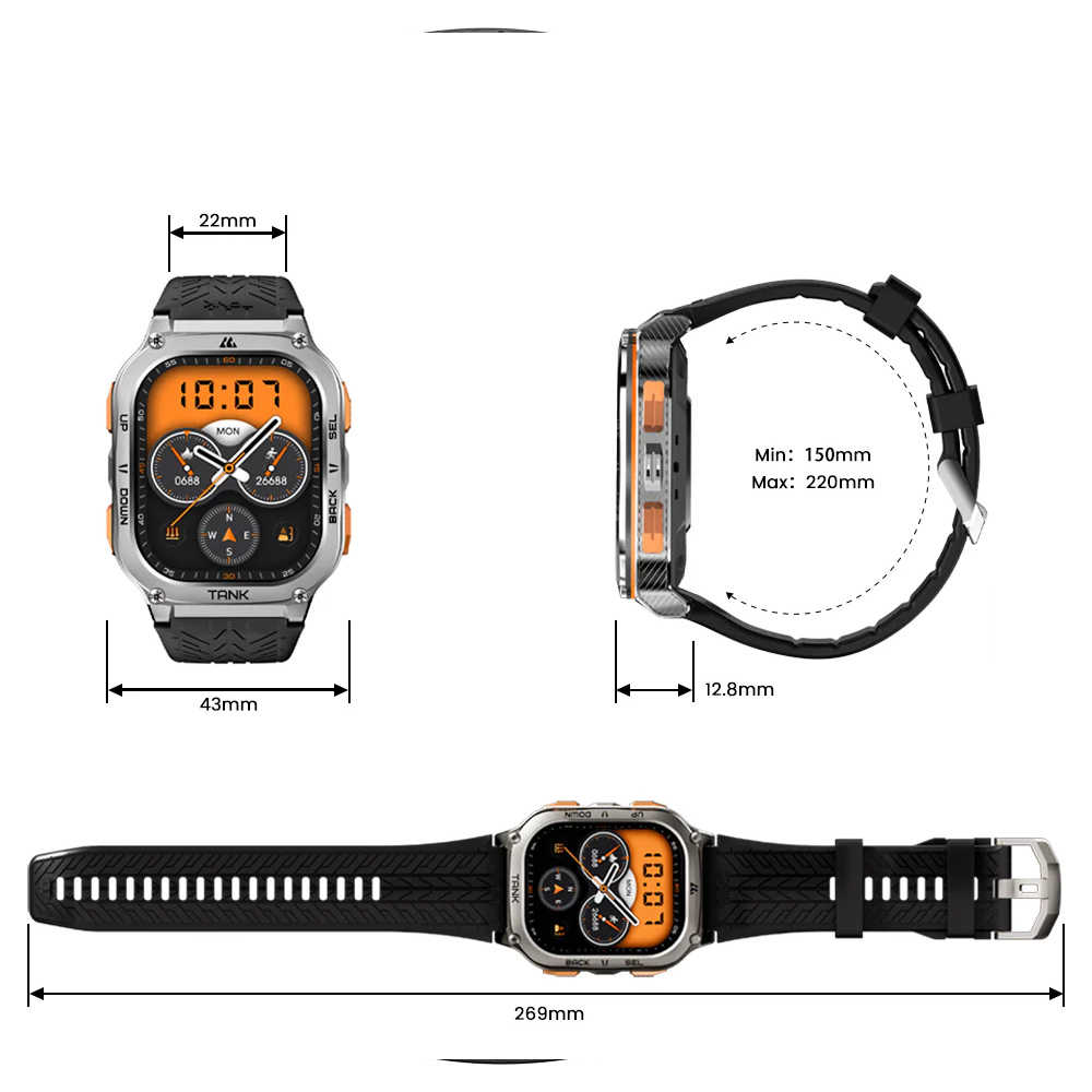 KOSPET TANK M3 ULTRA智慧手錶 多種運動手錶 智能手錶 健身手錶