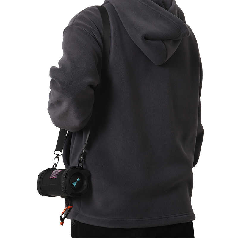 Godimento 適用JBL Flip7 萬花筒藍牙音響 喇叭矽膠保護套｜防摔軟殼+便攜收納包｜附自行車綁帶固定支架