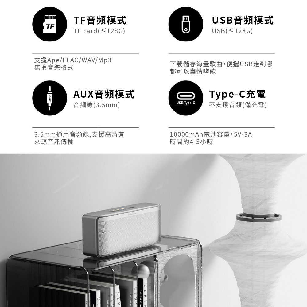 柏林之聲 BOGASING S8 Pro Max 100W非凡劇院級 立體聲藍牙喇叭 強勁低音 TF卡/AUX/USB/