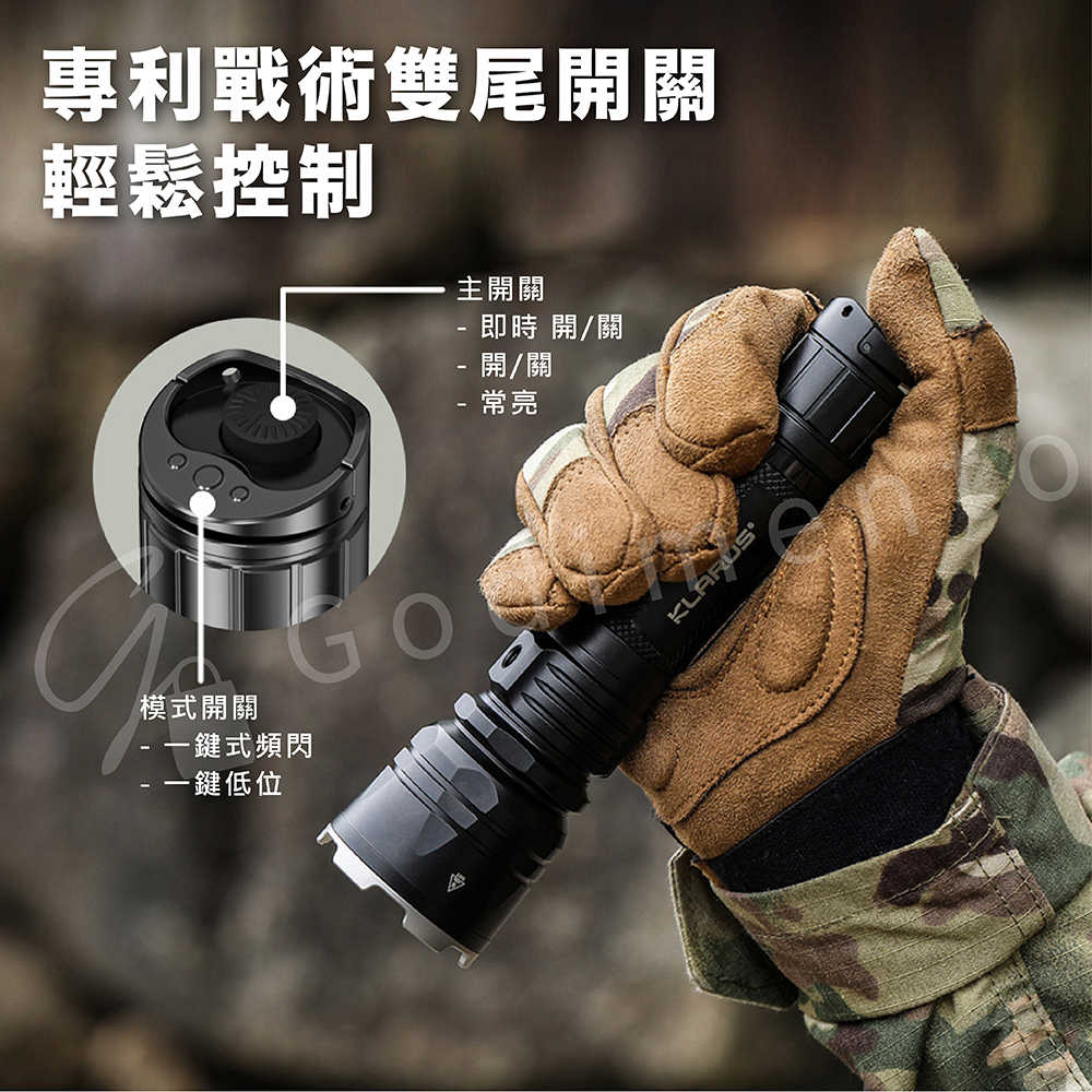 KLARUS 凱瑞茲 XT12GT PRO超續航遠距離防水手電筒 遠射戰術手電筒 戶外搜救 強光巡邏手電筒