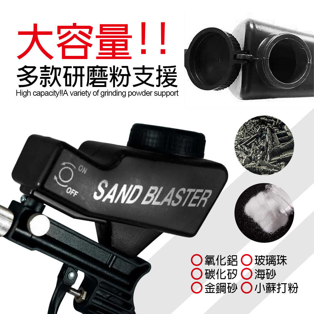 EZmakeit-WM7345R小型手持式氣動噴砂槍 便攜式 氣動噴砂機 重力噴槍 除鏽 除漆 拋光 噴砂 玻璃 木工