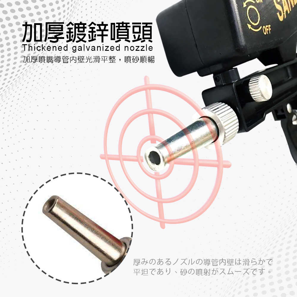 EZmakeit-WM7345R小型手持式氣動噴砂槍 便攜式 氣動噴砂機 重力噴槍 除鏽 除漆 拋光 噴砂 玻璃 木工