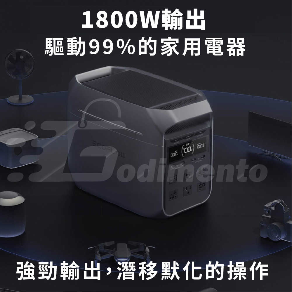 Ecoflow delta 3 1800W戶外電源 1024Wh快速充電露營電源-05