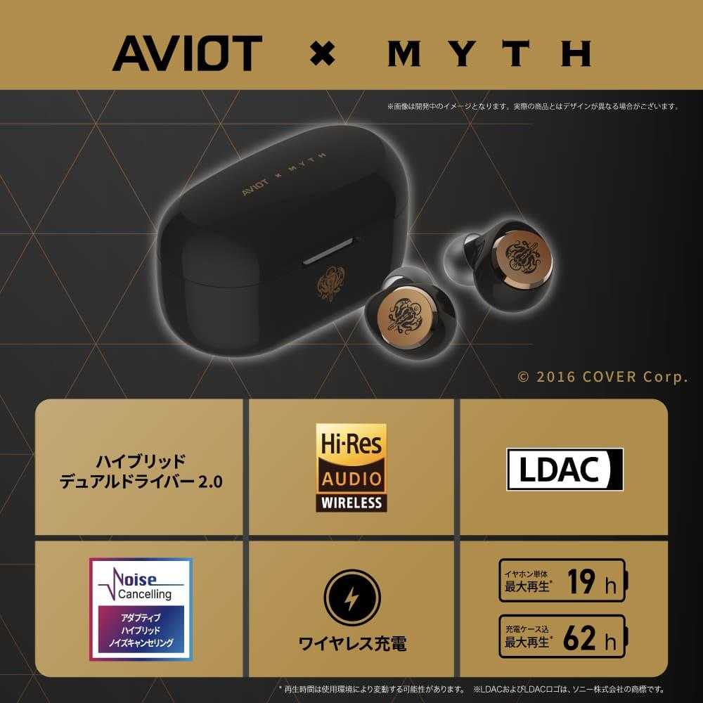 【錢錢抱歉】預購25年1月『免訂金』Hololive EN Myth x AVIOT 聯名耳機 TE V1R HEN