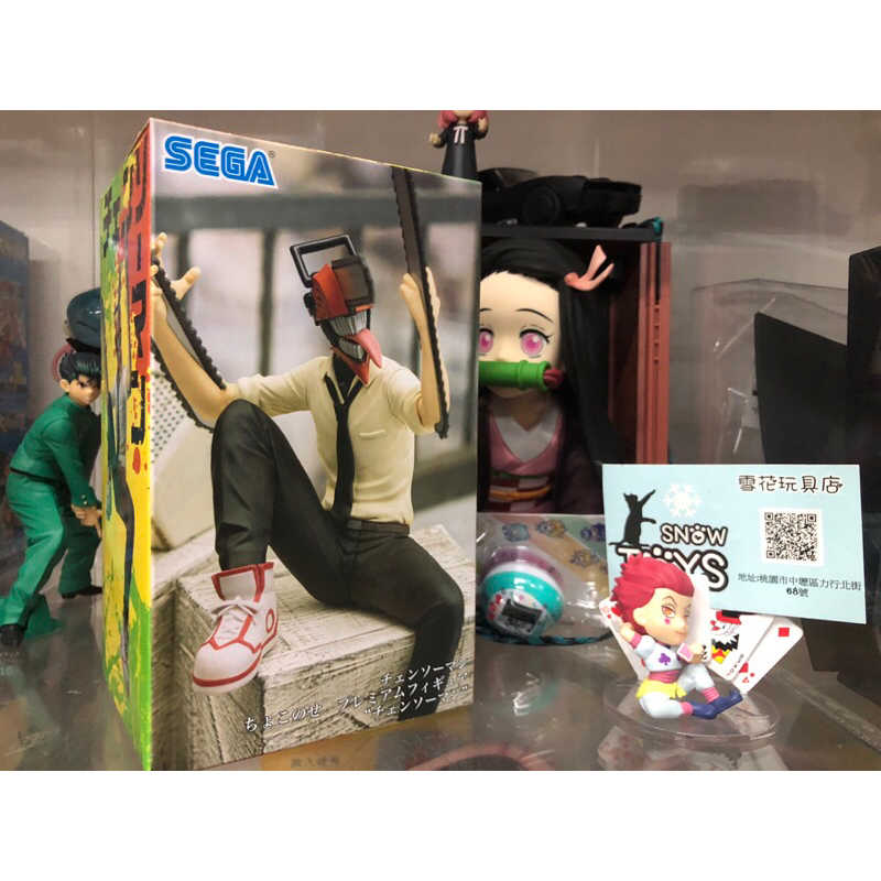 雪花玩具❄️現貨 SEGA景品 鏈鋸人 澱治 坐坐公仔 泡麵蓋 公仔 模型 電鋸人 模型 泡麵杯蓋