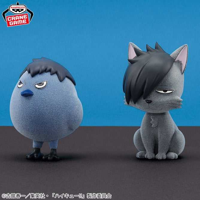 雪花玩具❄️現貨 Banpresto景品 排球少年 Fluffy Puffy 影山鴉＆黑尾貓 植絨公仔 公仔 模型 動物