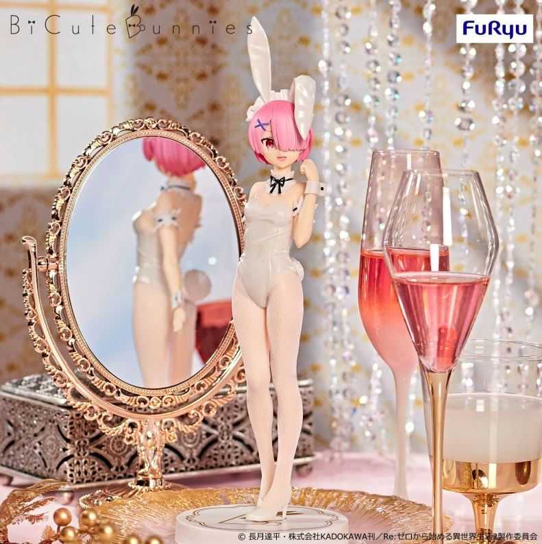 【艾頑玩具】『現貨』 FuRyu 景品 BiCute Bunnies 拉姆 白色 兔女郎 ver. 兔耳 白兔 公仔