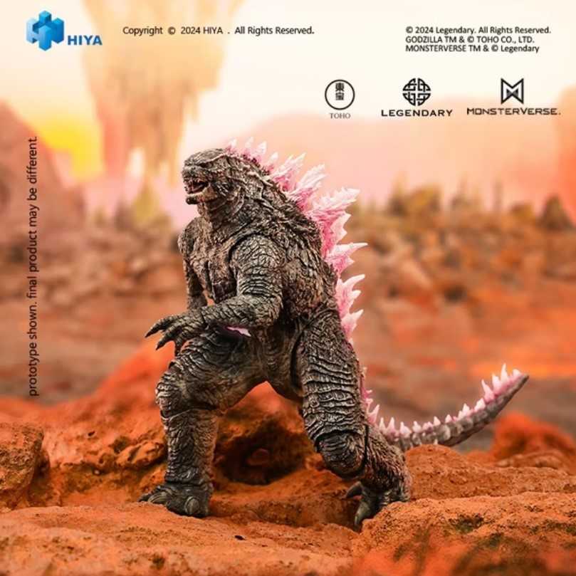 【艾頑玩具】『現貨』海雅 Hiya EBS 哥吉拉大戰金剛2：帝國崛起哥吉拉 evolved 粉色背脊 可動完成品